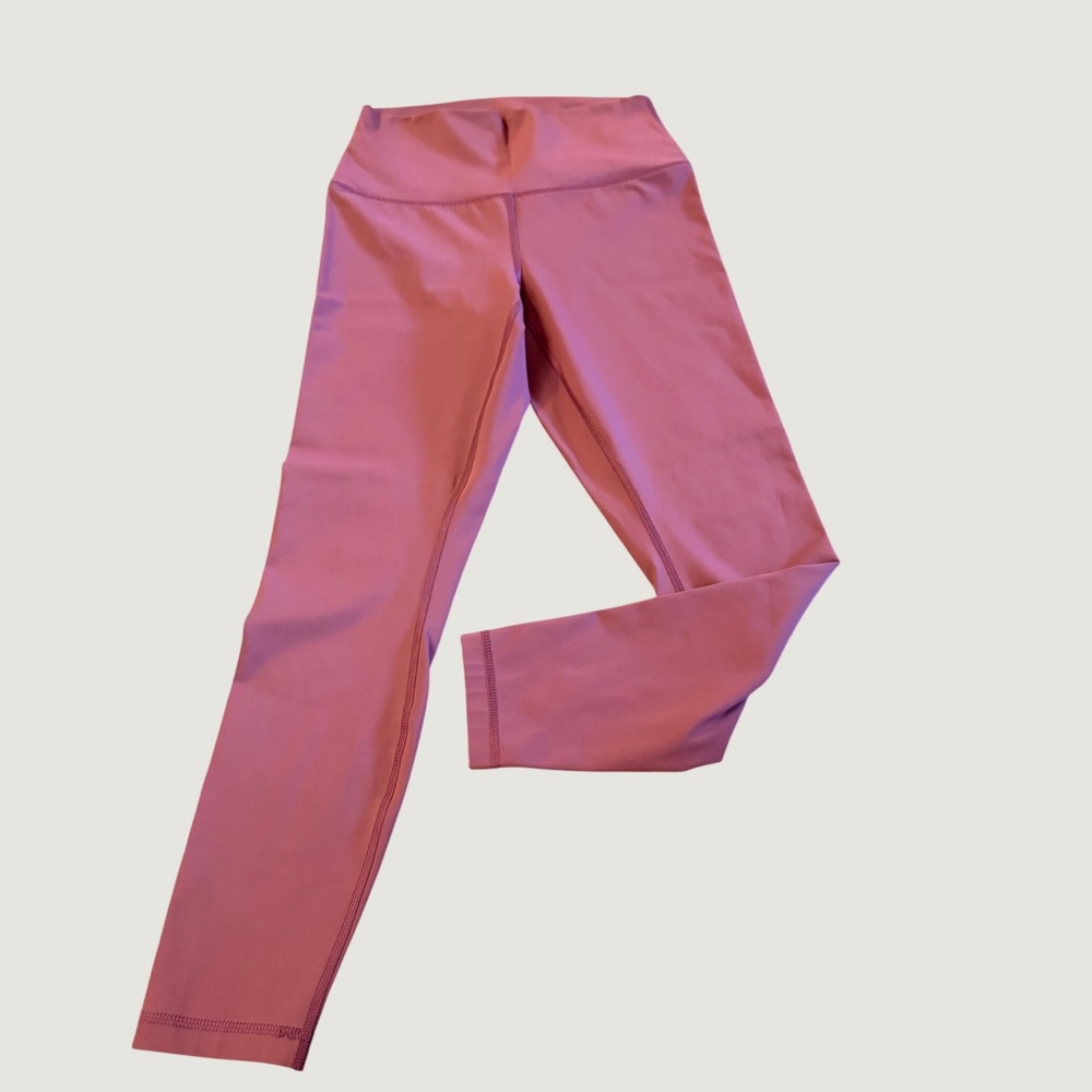 90 Degree by Reflex High Waisted Leggings Mauve Pink Medium 7/8 Length Yoga Pant